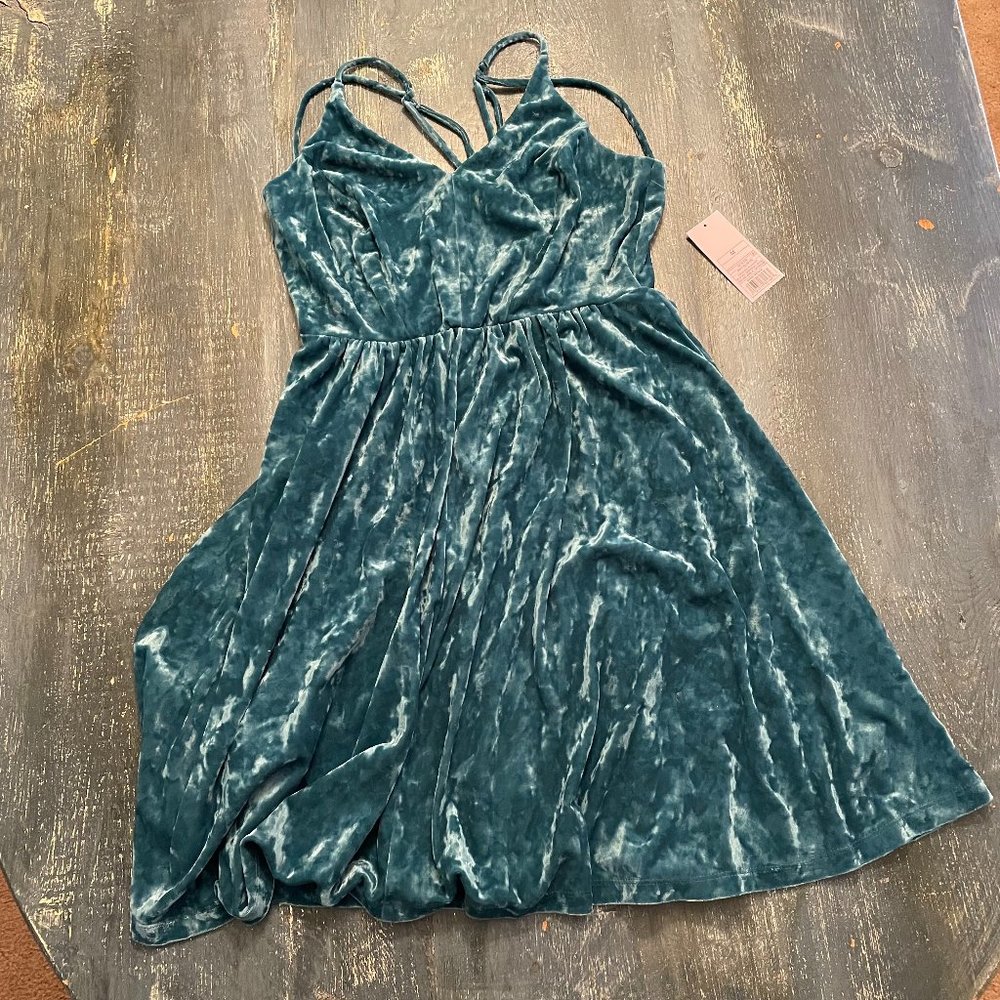 Velvet teal dress